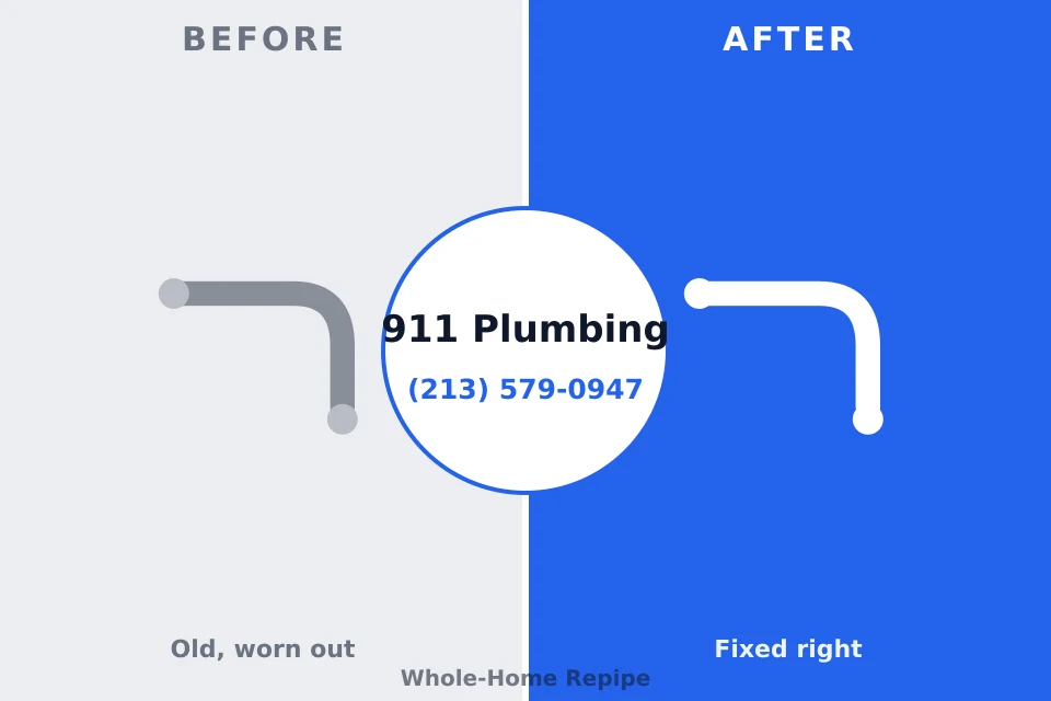 Before and after: plumbing repair Golden Grove, SC